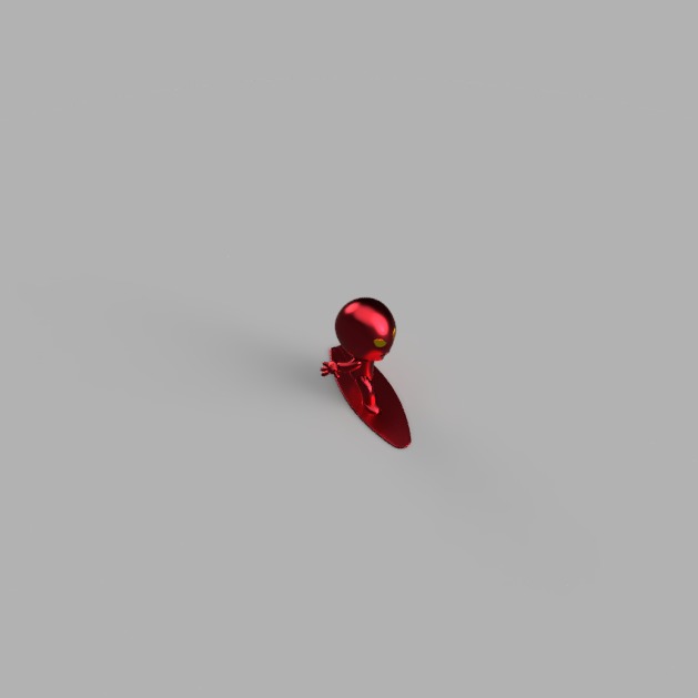 Marvel Comics Mini Red Surfer Norrin Radd 3D model_4