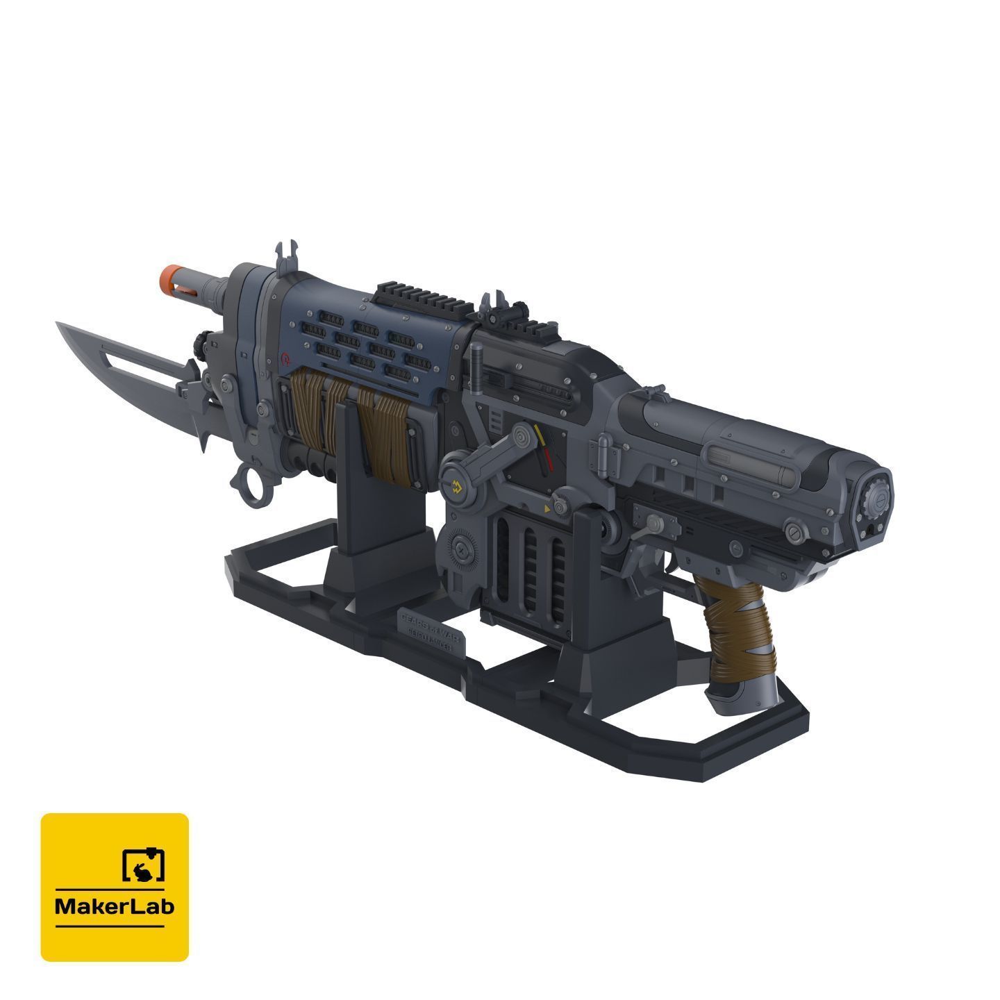 Retro Lancer E-DAY - Gears Of War E-DAY - STL - Personal Use 3D print model_4