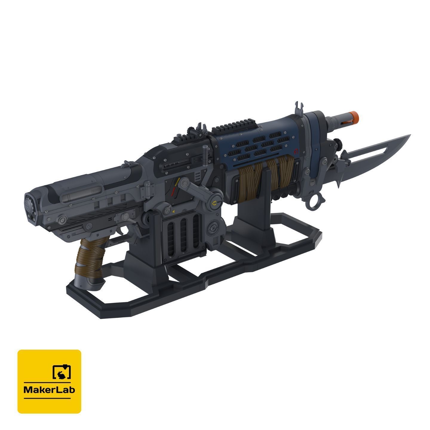 Retro Lancer E-DAY - Gears Of War E-DAY - STL - Personal Use 3D print model_5