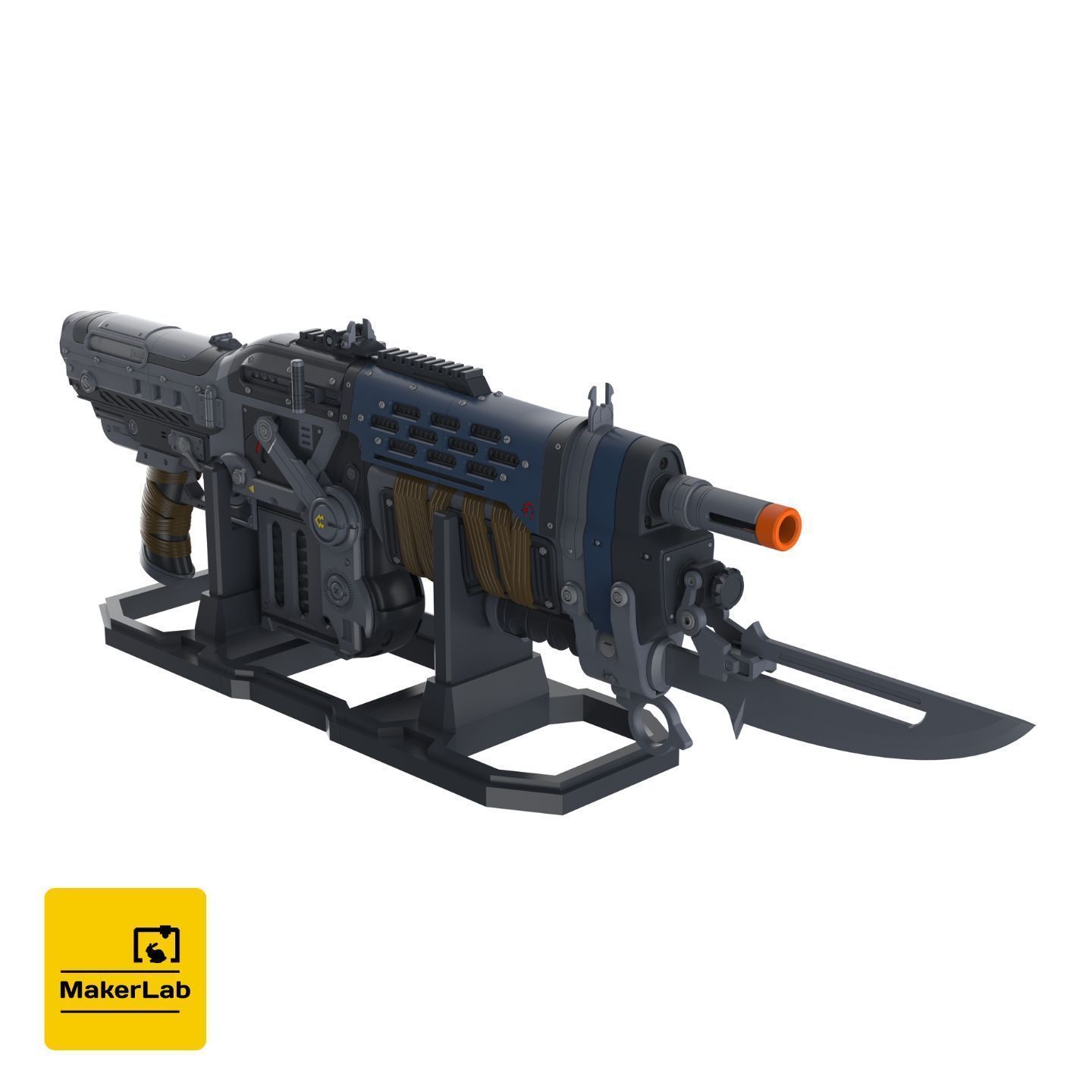 Retro Lancer E-DAY - Gears Of War E-DAY - STL - Personal Use 3D print model_7