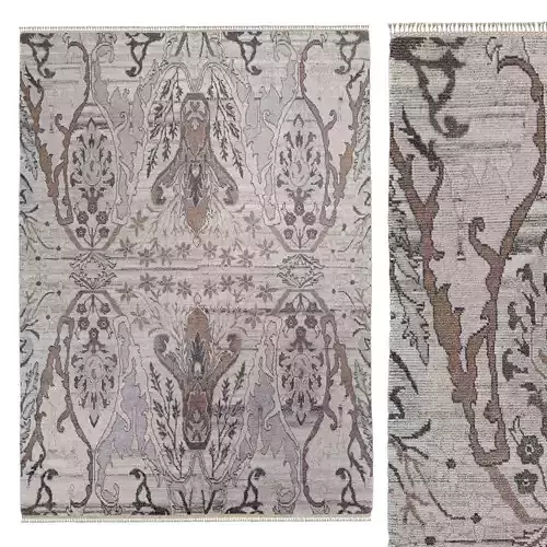 Minna Hand Knotted Rug in Ivory