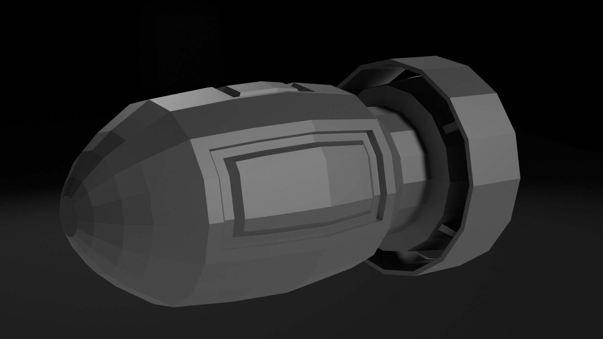 Drone Scifi - aka Hexa-Scout Mk1 - Bomb included Low-poly 3D model_5