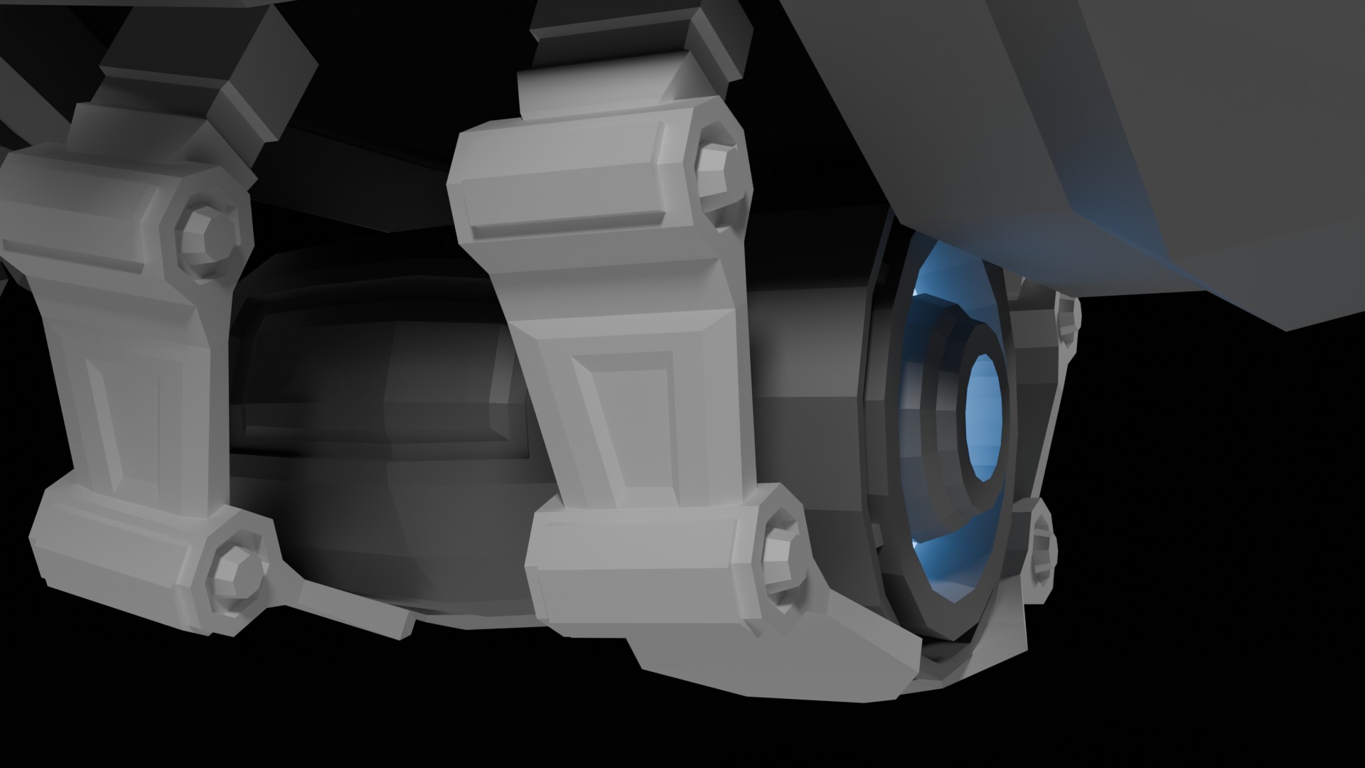 Drone Scifi - aka Hexa-Scout Mk1 - Bomb included Low-poly 3D model_17