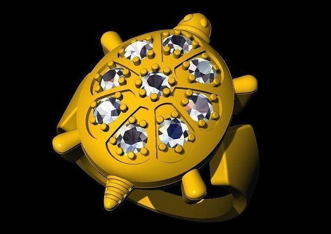 Tortoise Ring 3dm file 3D print model