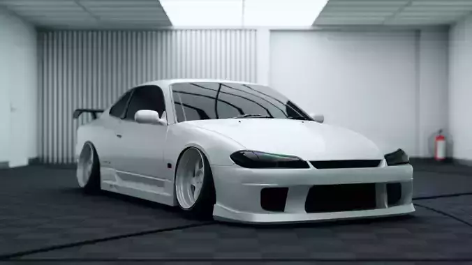 Highpoly Nissan Silvia JDM Edition 3D model