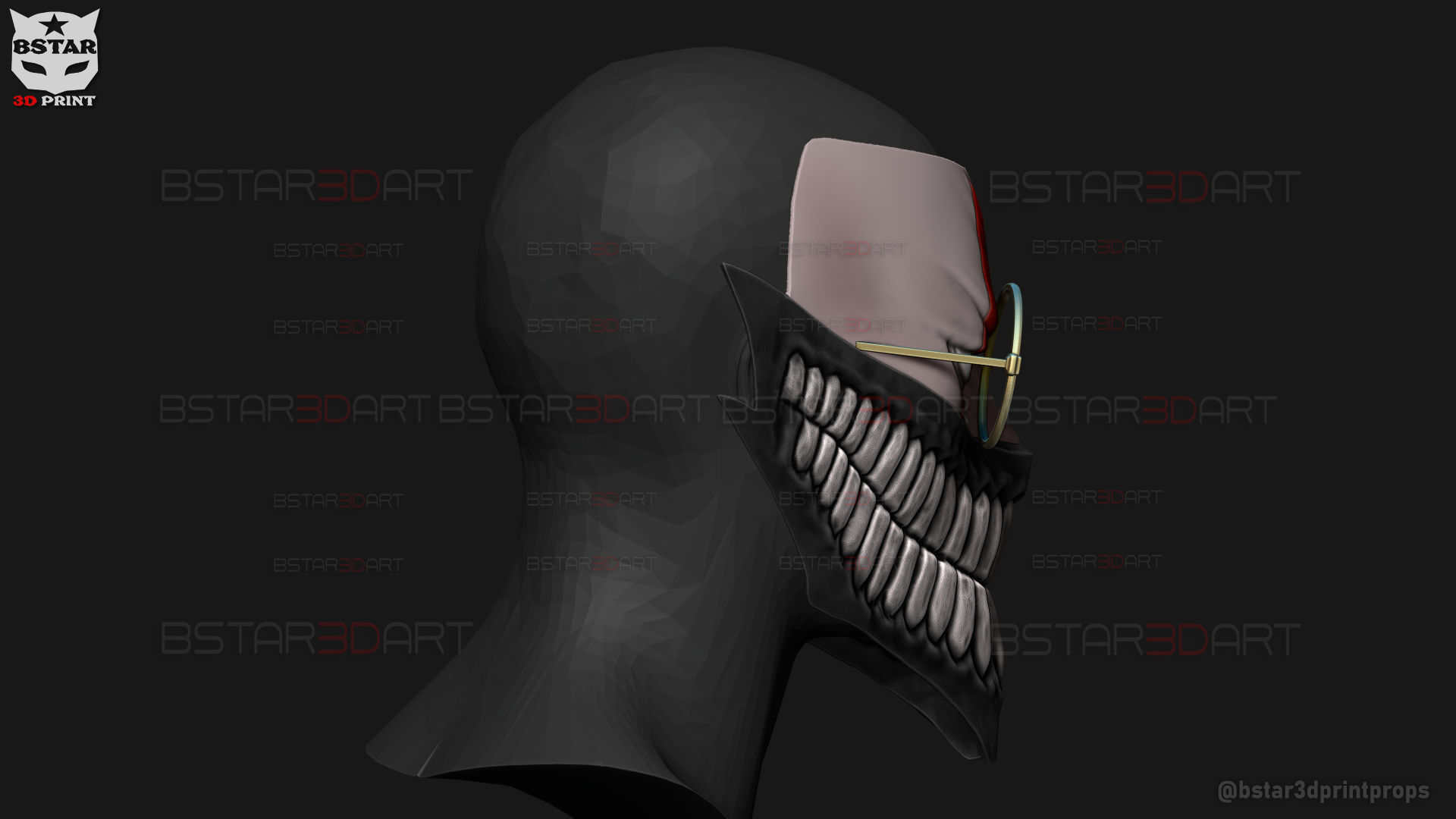 Dandadan Okarun High Quality Mask - Anime Cosplay 3D print model_16