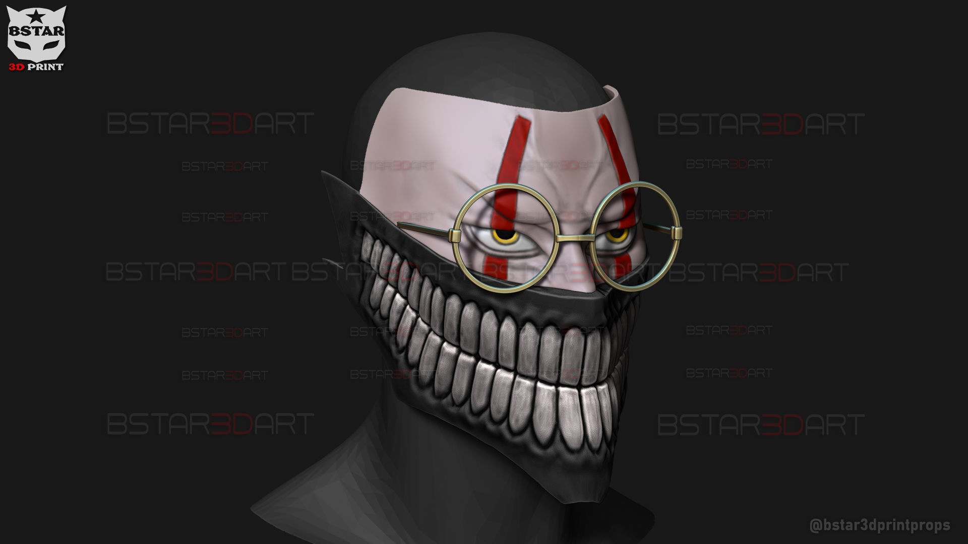 Dandadan Okarun High Quality Mask - Anime Cosplay 3D print model_17