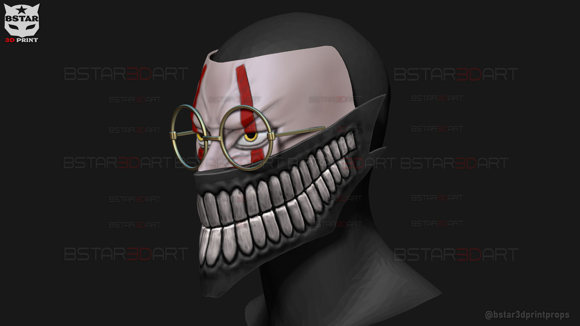 Dandadan Okarun High Quality Mask - Anime Cosplay 3D print model_14