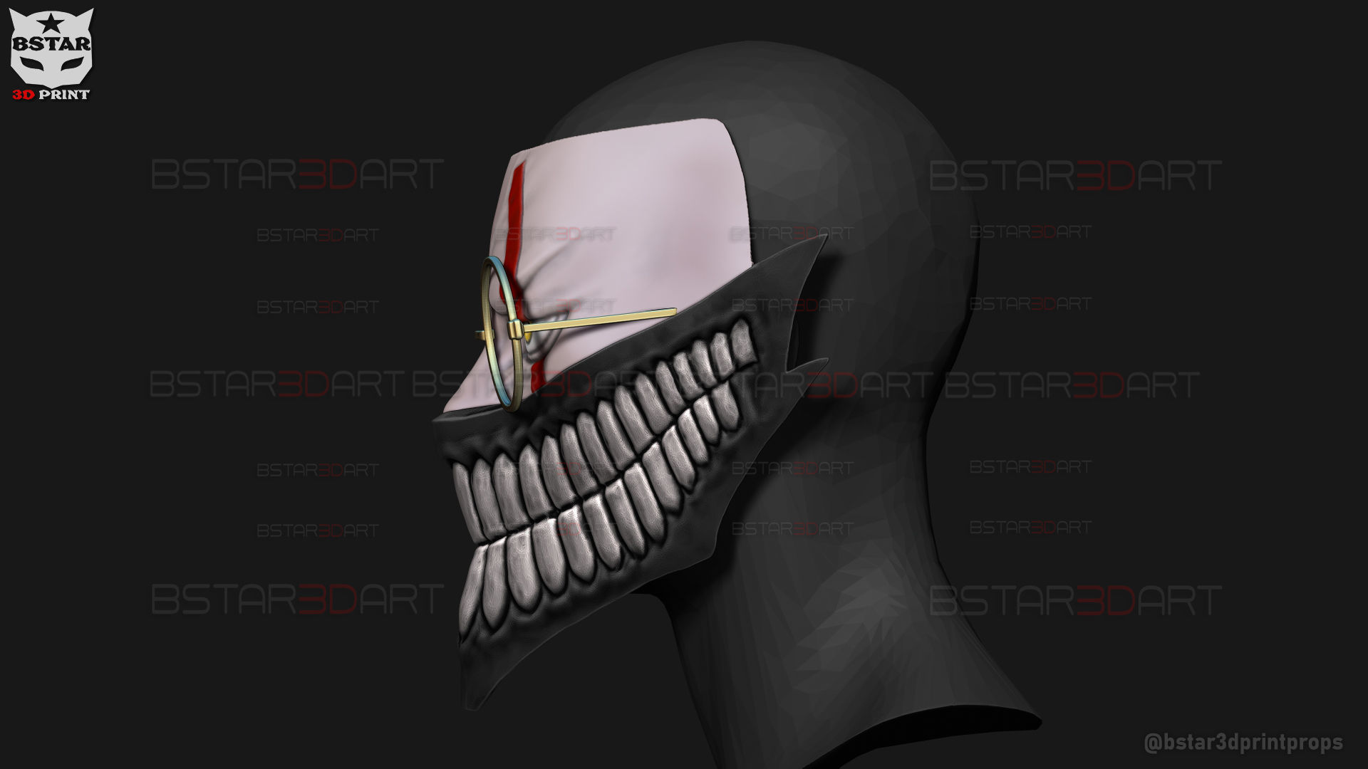 Dandadan Okarun High Quality Mask - Anime Cosplay 3D print model_15