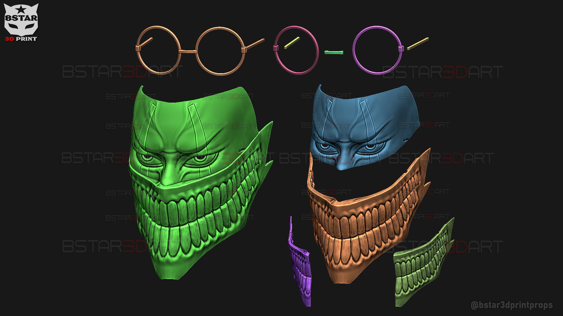 Dandadan Okarun High Quality Mask - Anime Cosplay 3D print model_26