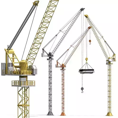 Construction Tower Crane Low-poly