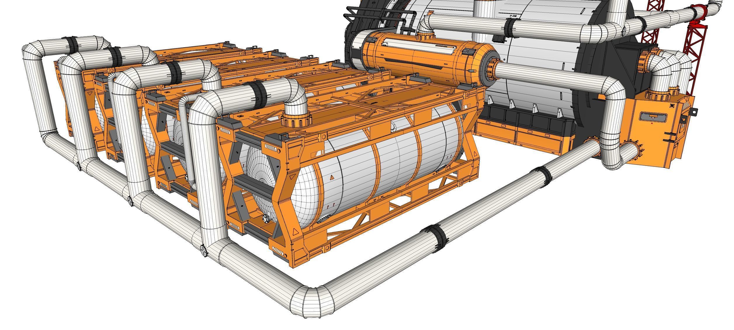 Sci-fi storage tank 4 3D model_35