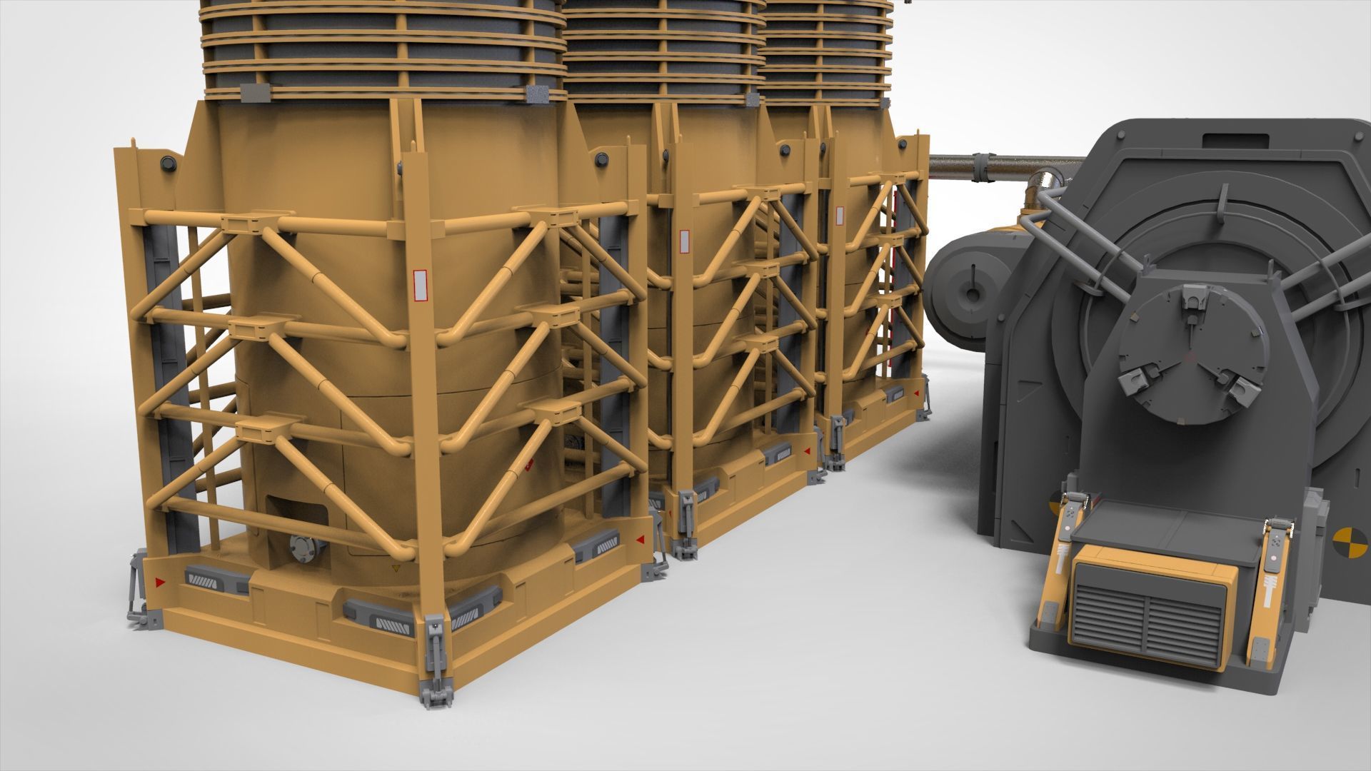 Sci-fi storage tank 4 3D model_10