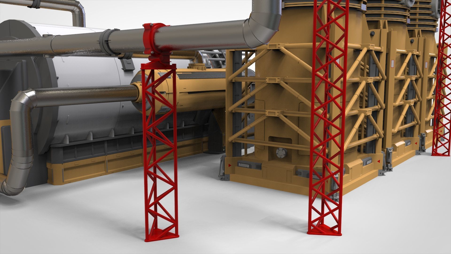 Sci-fi storage tank 4 3D model_17