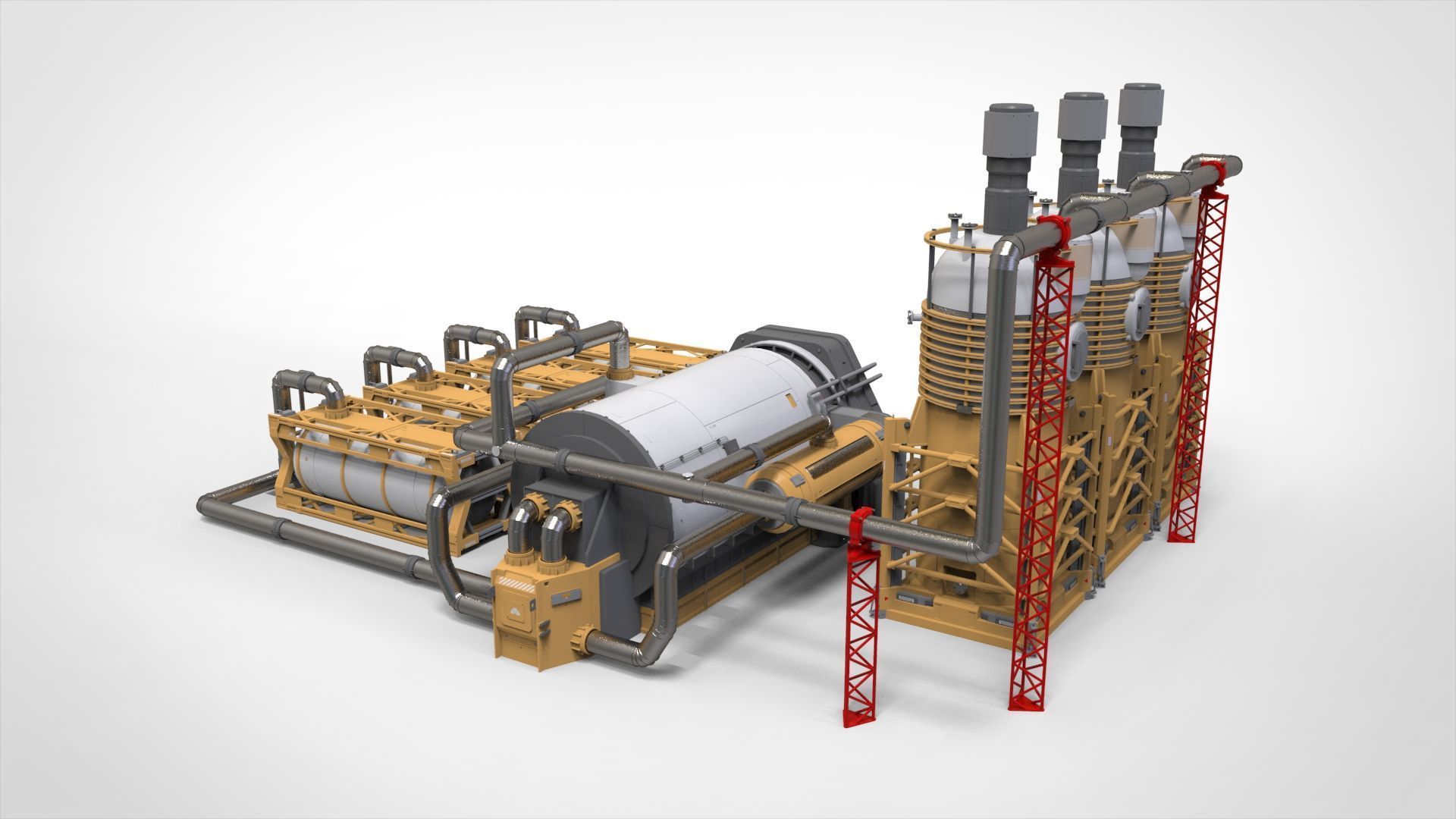 Sci-fi storage tank 4 3D model_5