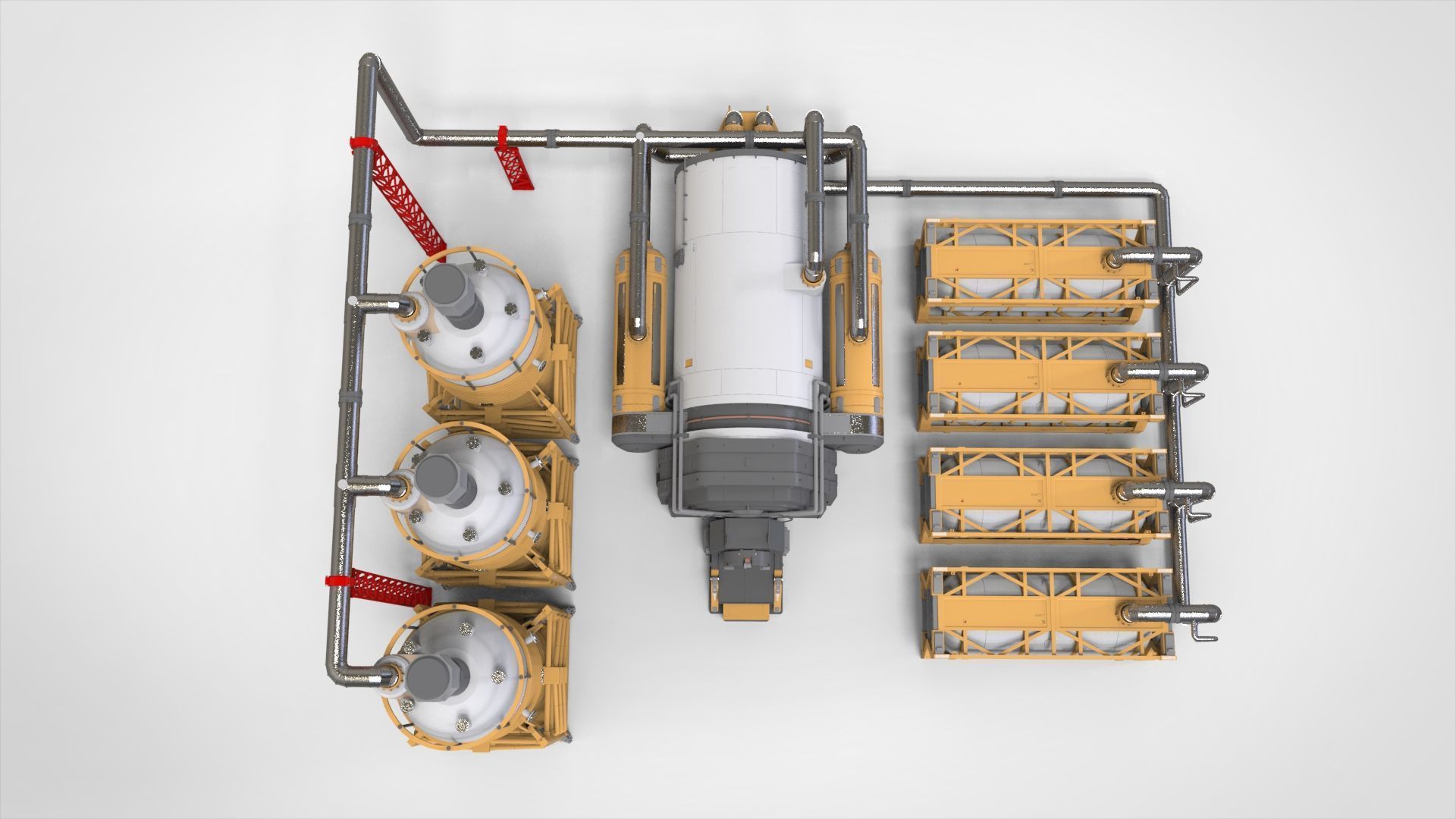 Sci-fi storage tank 4 3D model_9