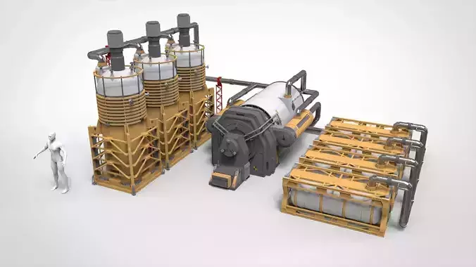 Sci-fi storage tank 4 3D model