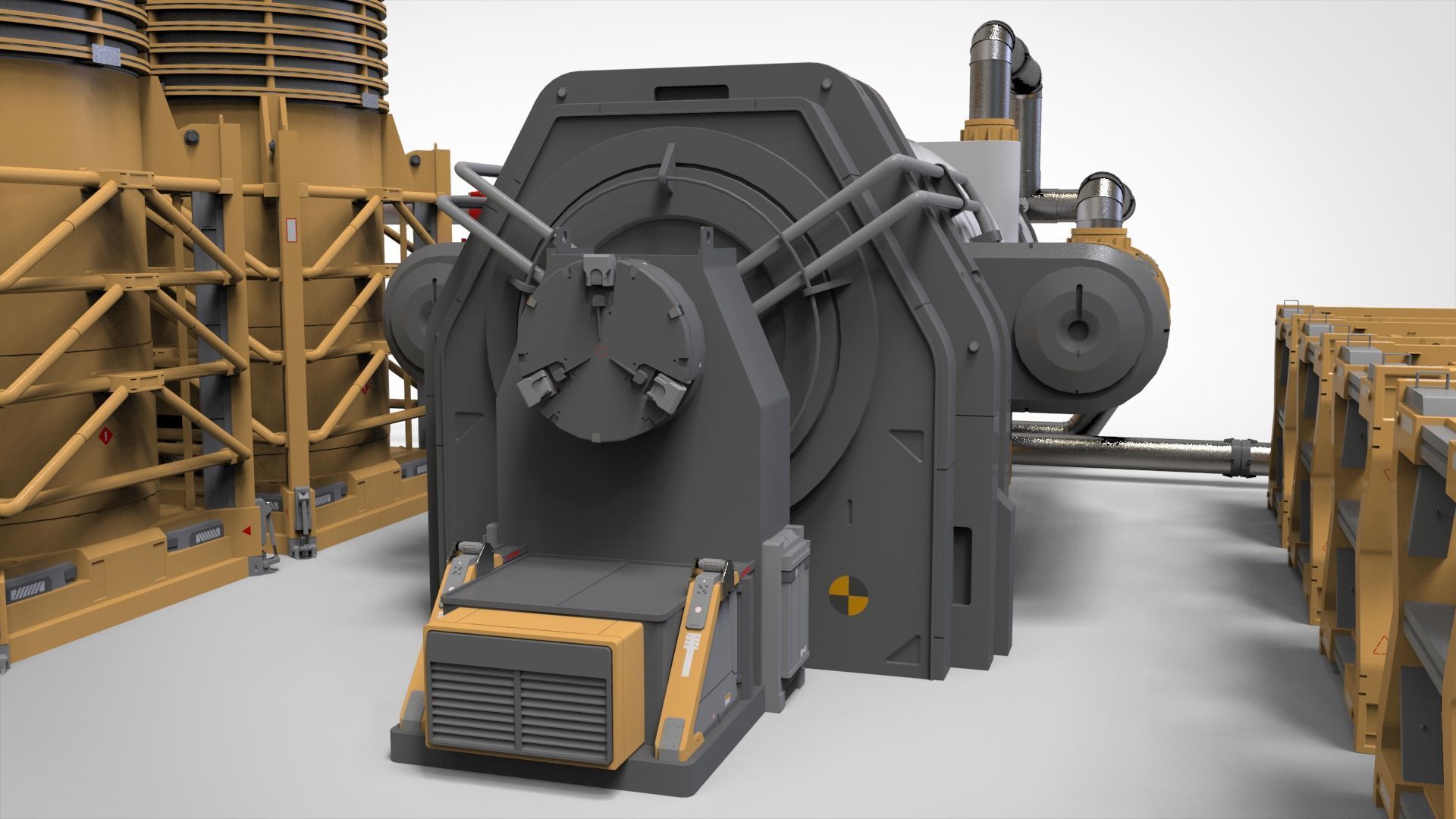 Sci-fi storage tank 4 3D model_24