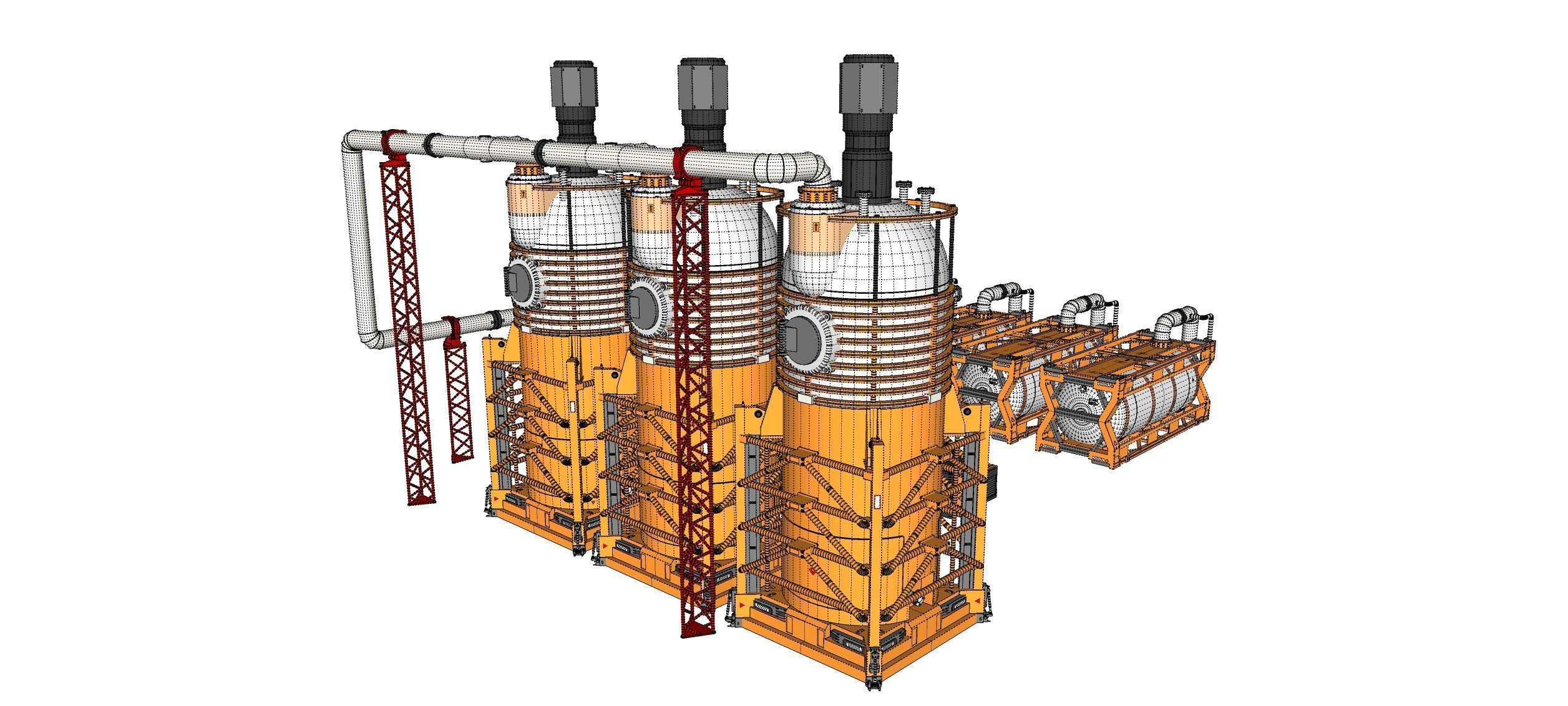Sci-fi storage tank 4 3D model_30