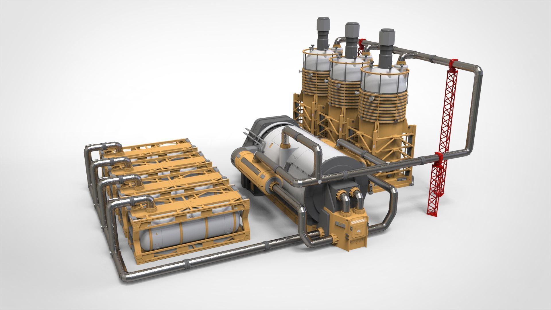 Sci-fi storage tank 4 3D model_4