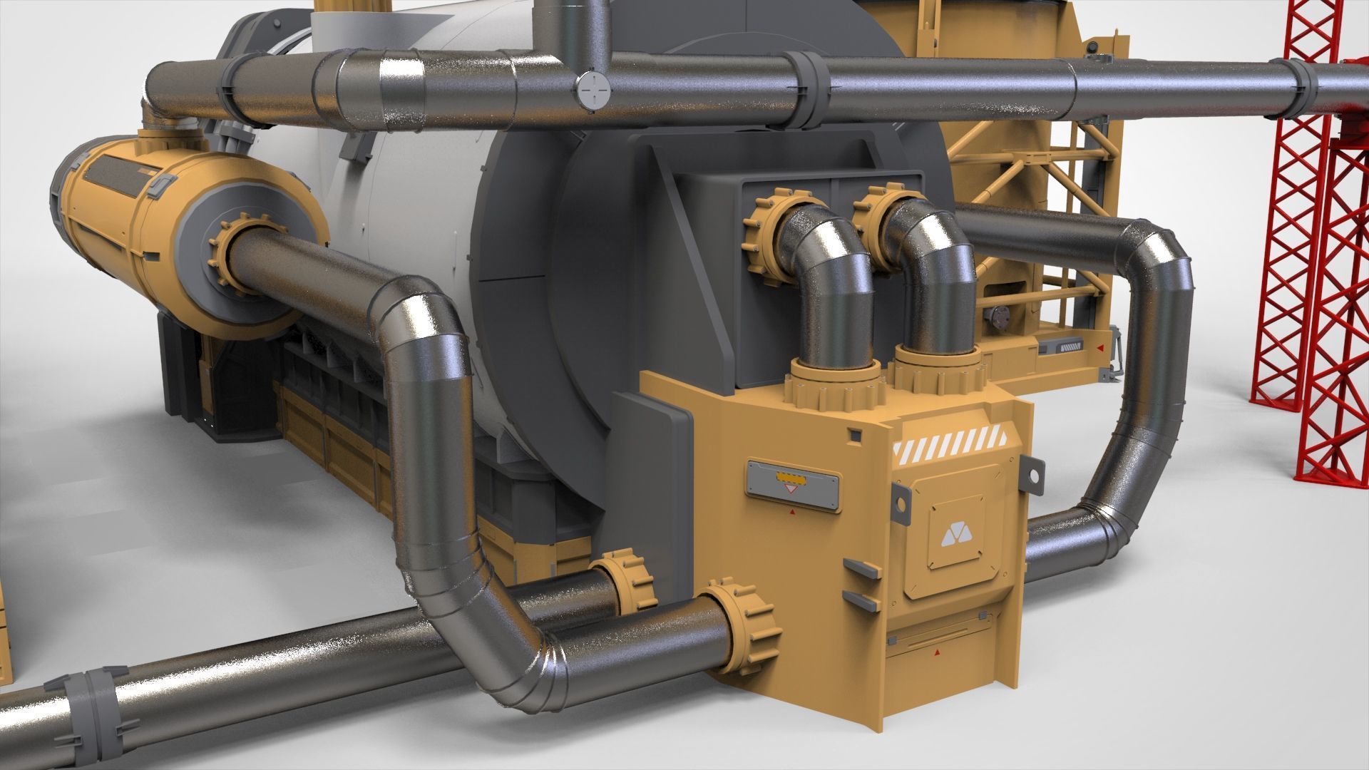 Sci-fi storage tank 4 3D model_16