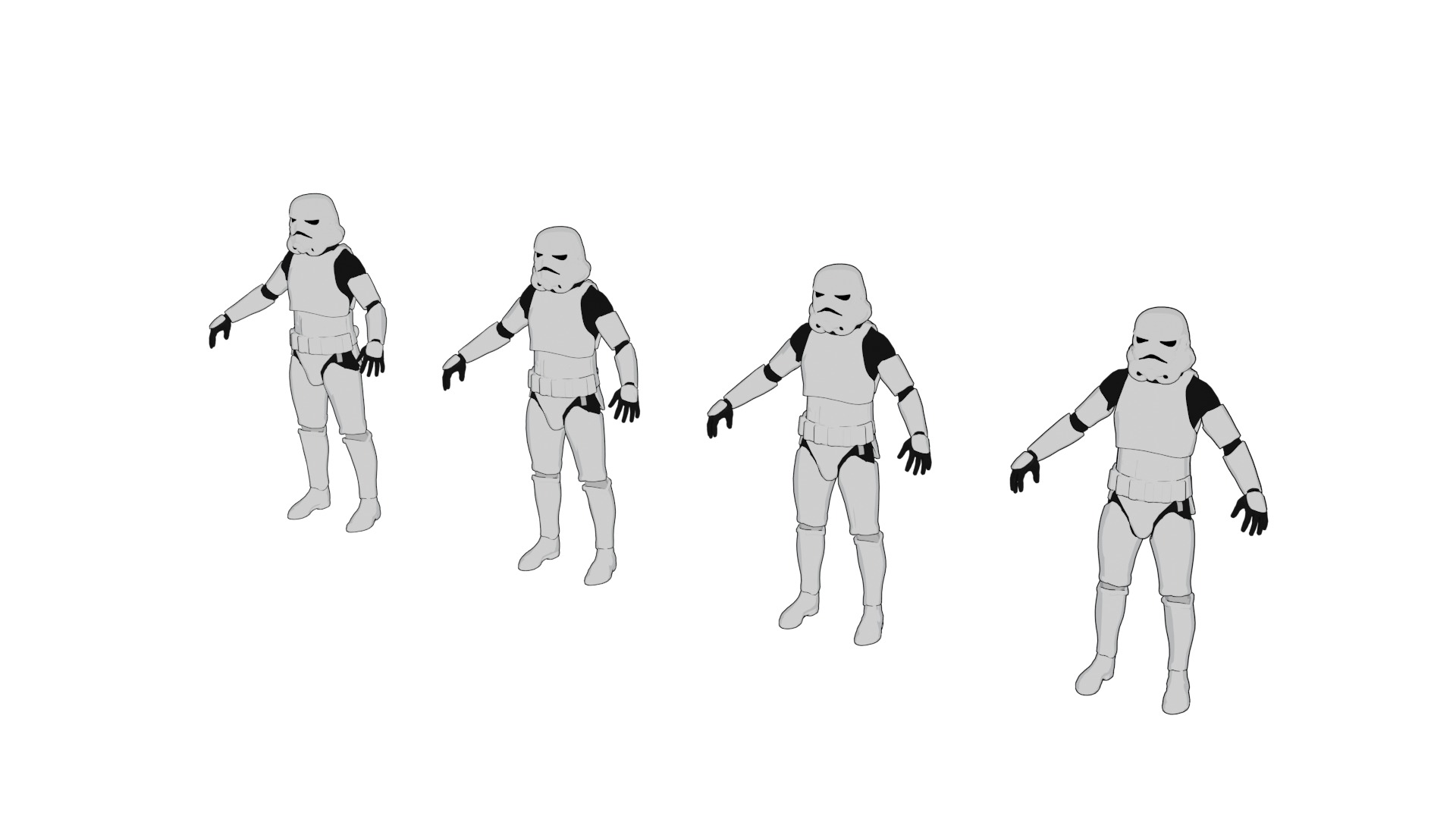 Stormtrooper - Toon Free low-poly 3D model_5