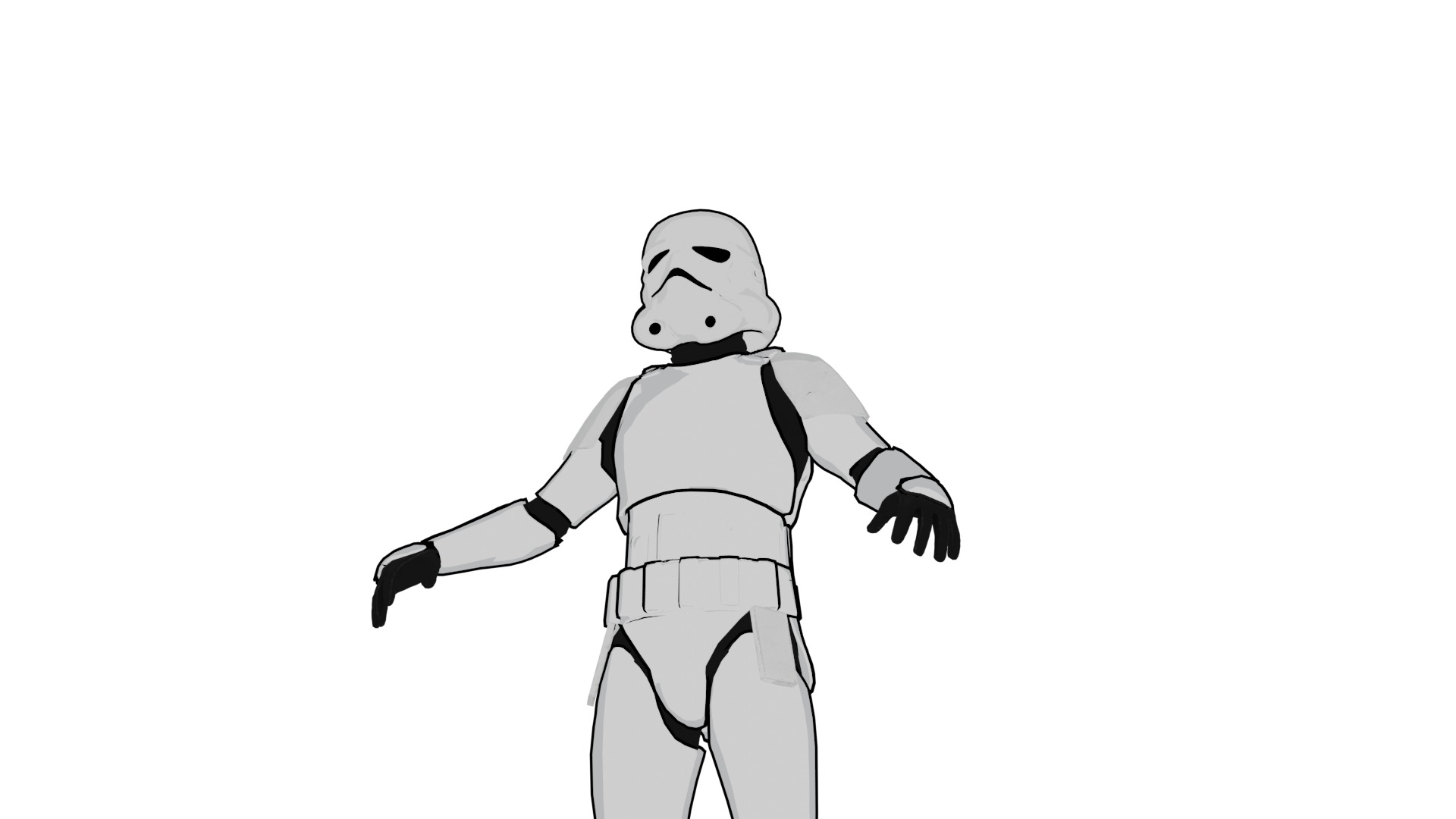 Stormtrooper - Toon Free low-poly 3D model_1