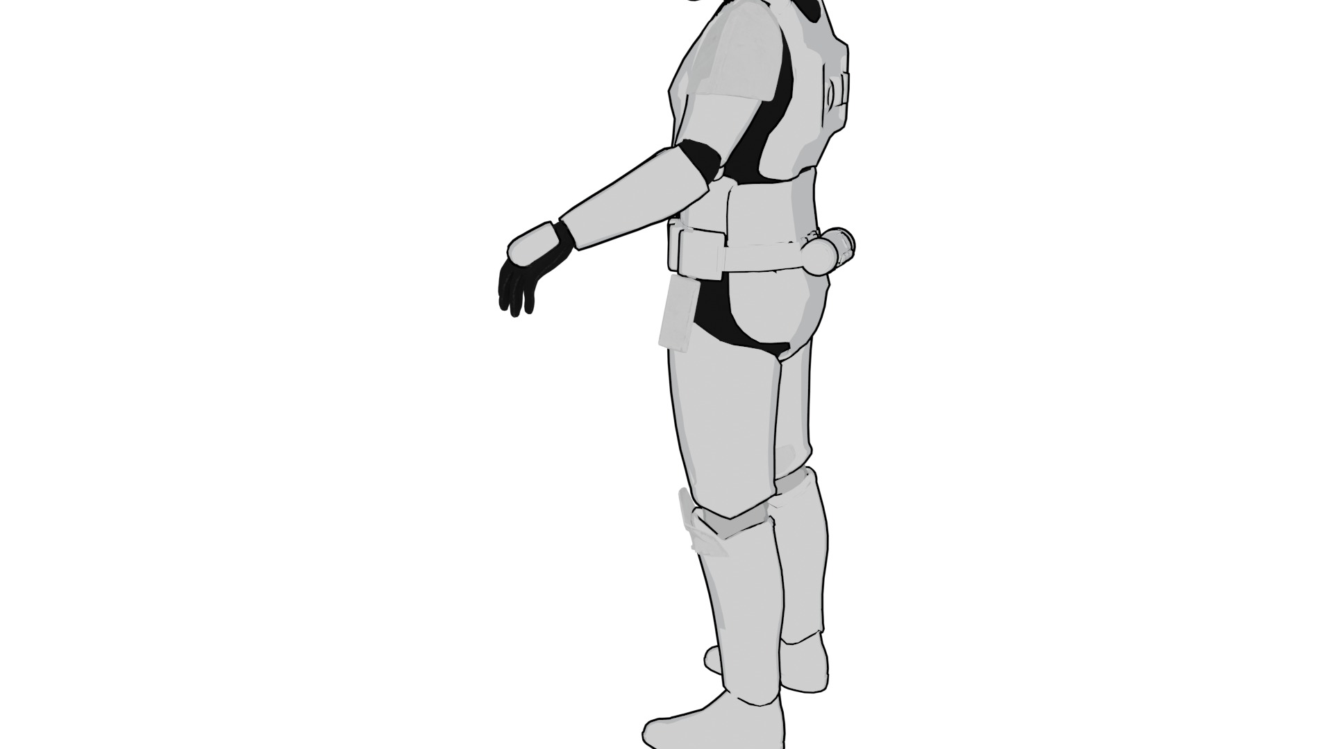 Stormtrooper - Toon Free low-poly 3D model_2