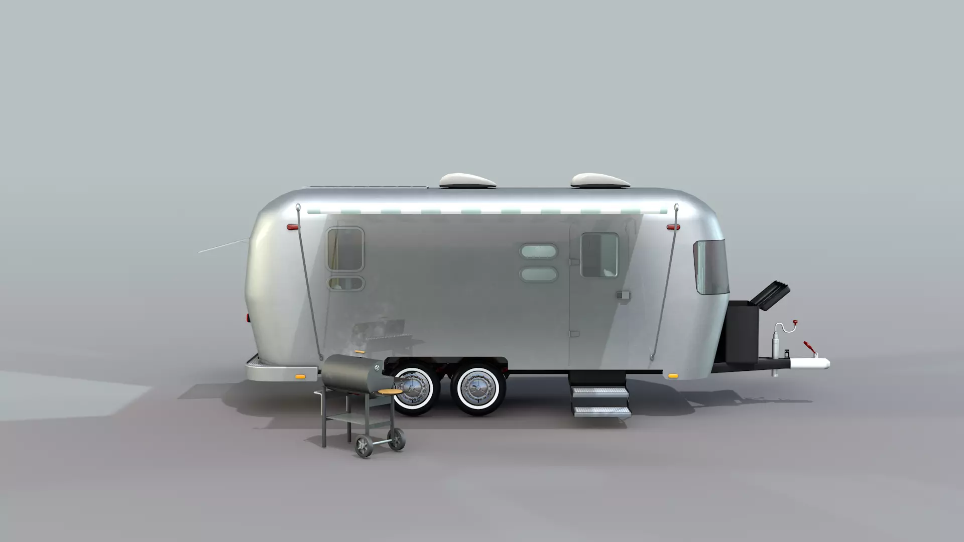 Furnished Trailer 3D model_0