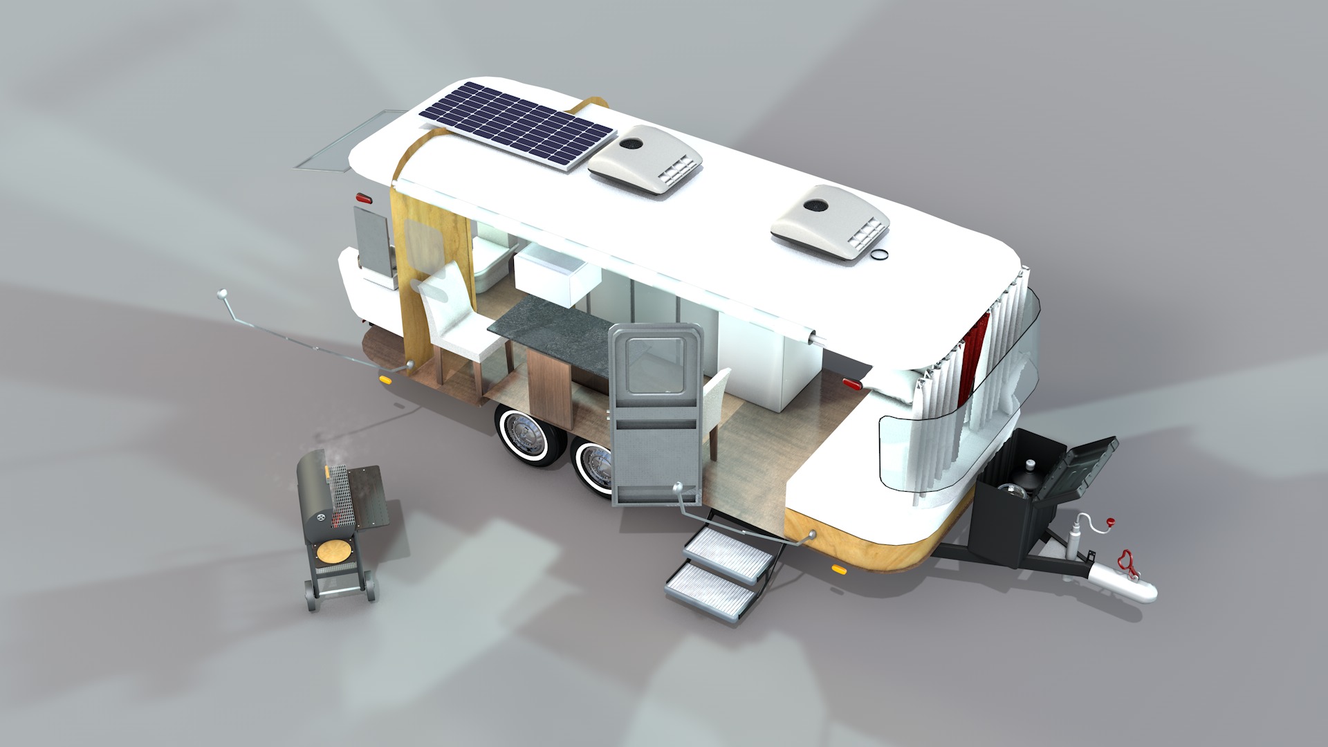 Furnished Trailer 3D model_9