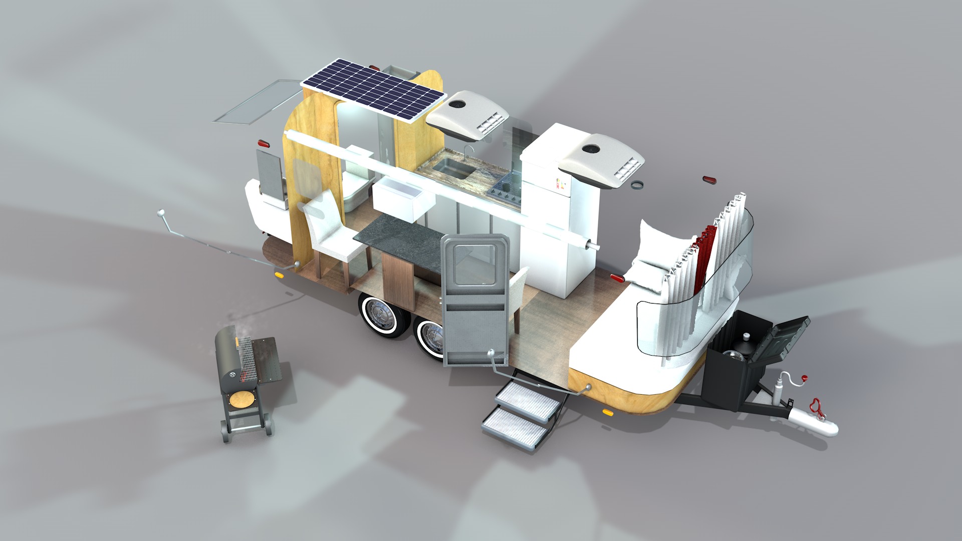 Furnished Trailer 3D model_10