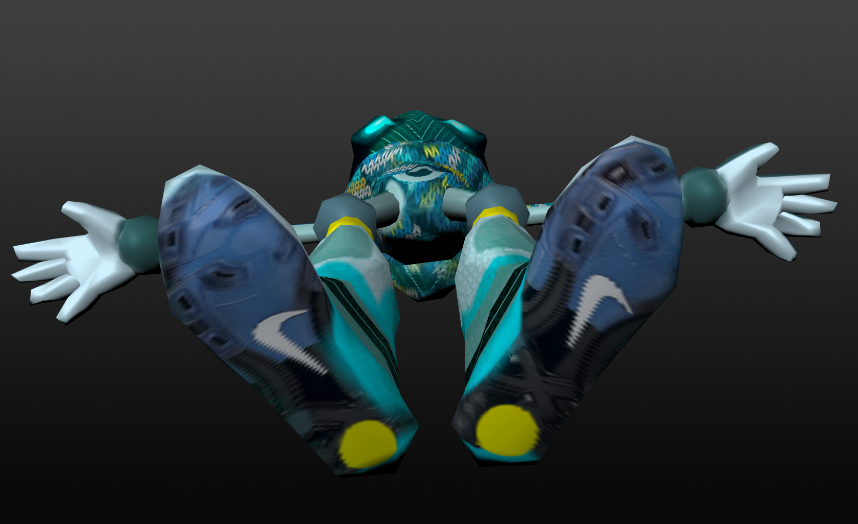 Low-Poly-Hi-Res-Mechanim alien leg Low-poly 3D model_4