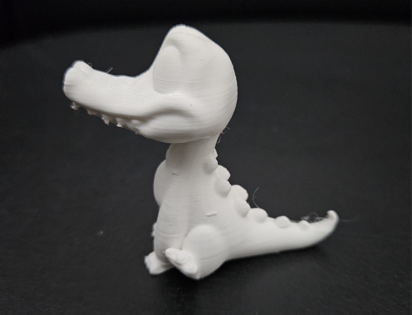 Cartoon Sitting Alligator 3D print model_11