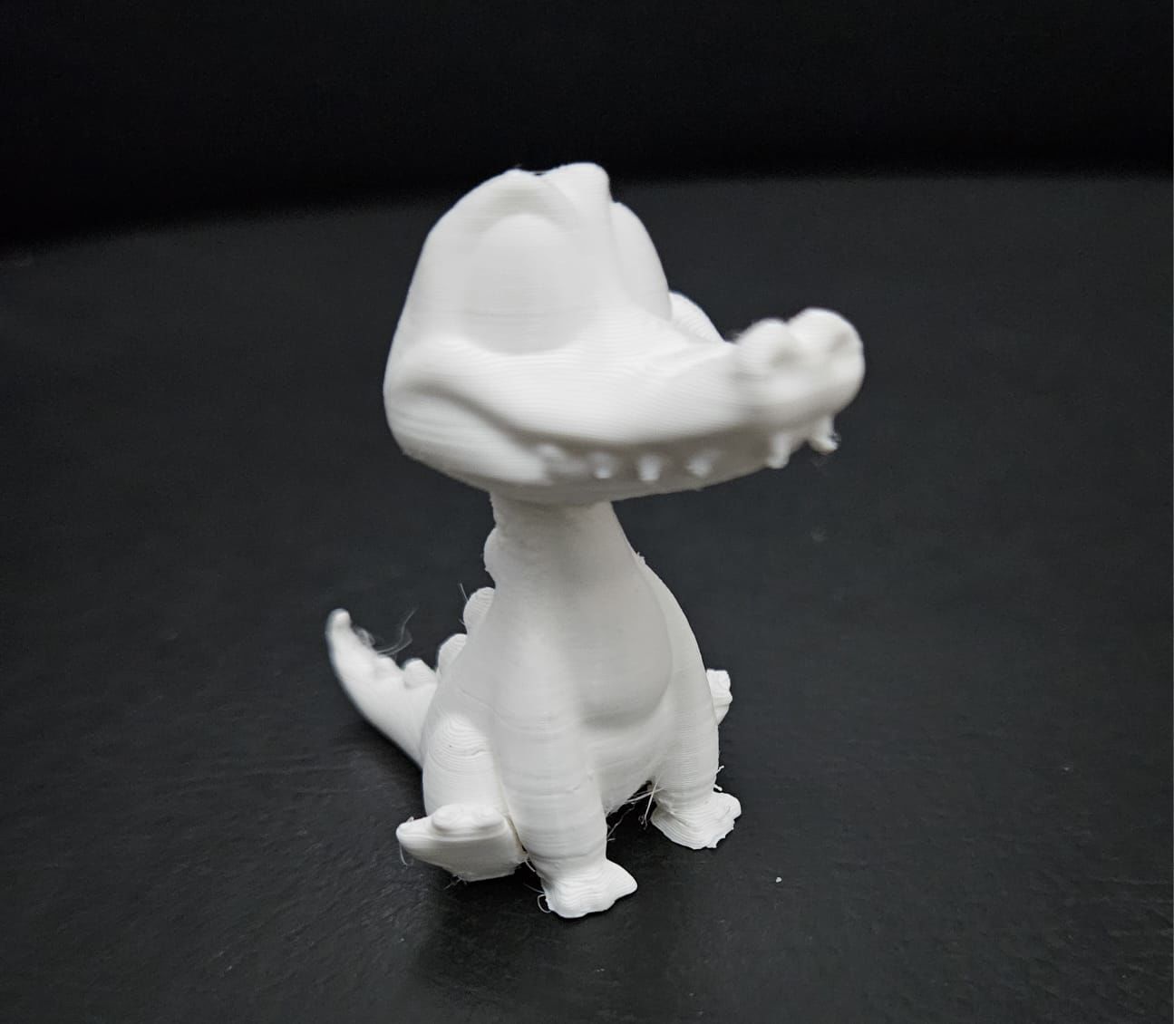 Cartoon Sitting Alligator 3D print model_6