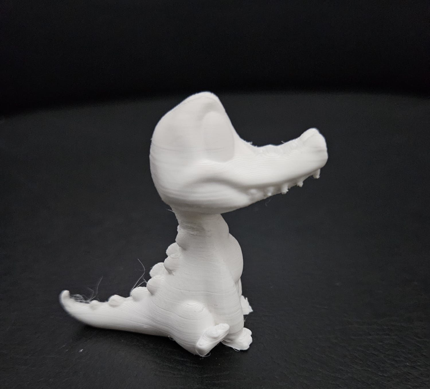 Cartoon Sitting Alligator 3D print model_7