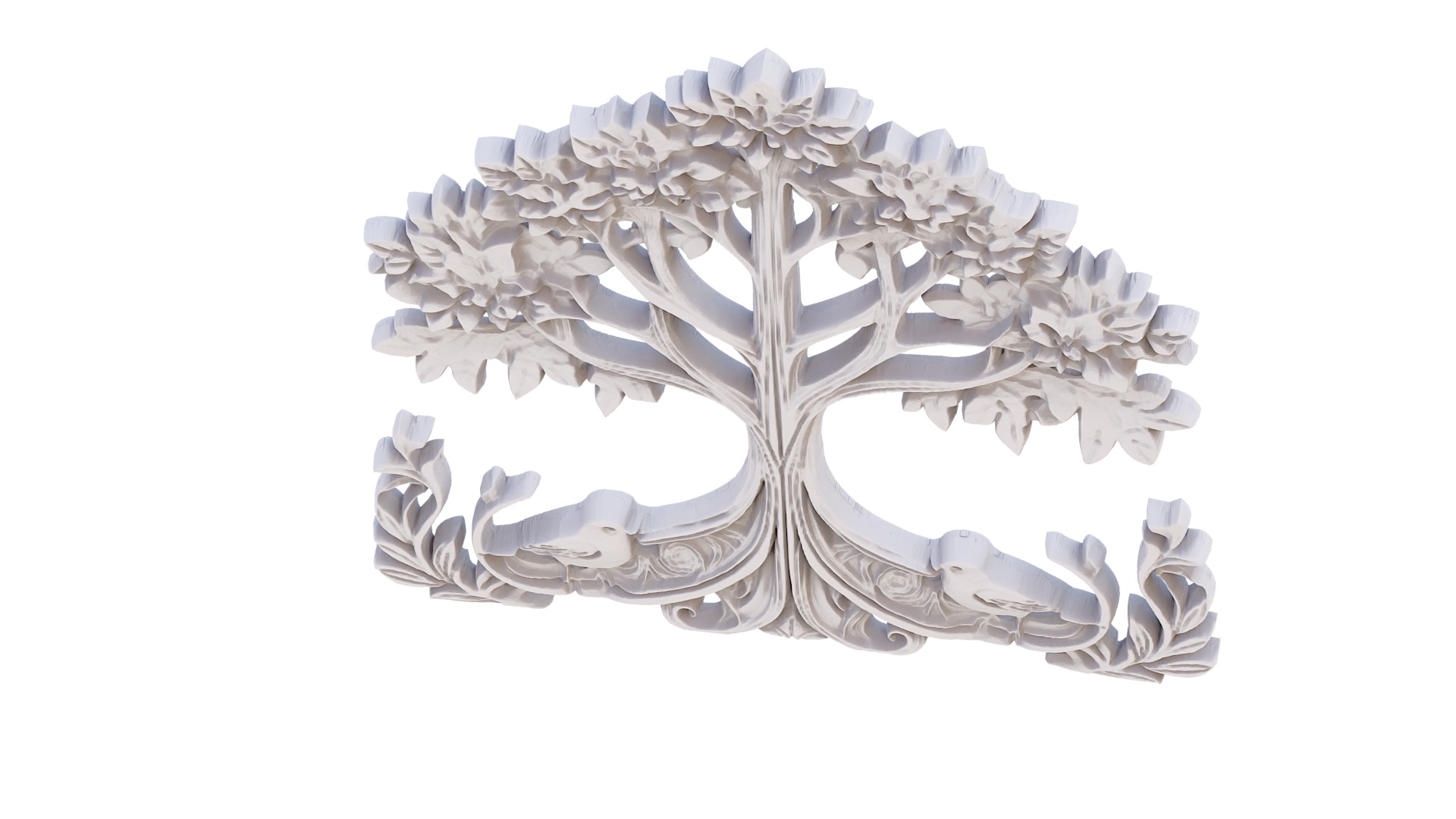 decor set wall panel wall relief mural CNC 43 3D model_4