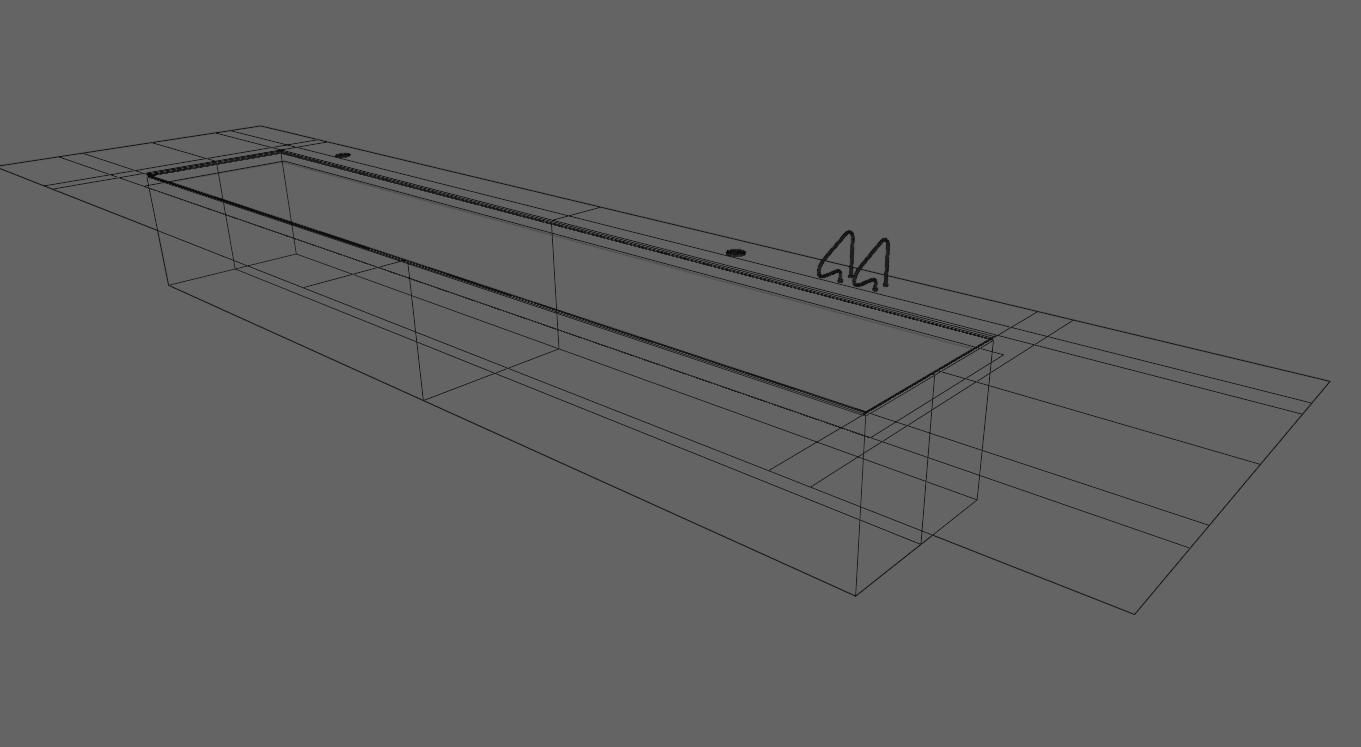 Masonry Pool - Piscina de alvenaria Low-poly 3D model_19