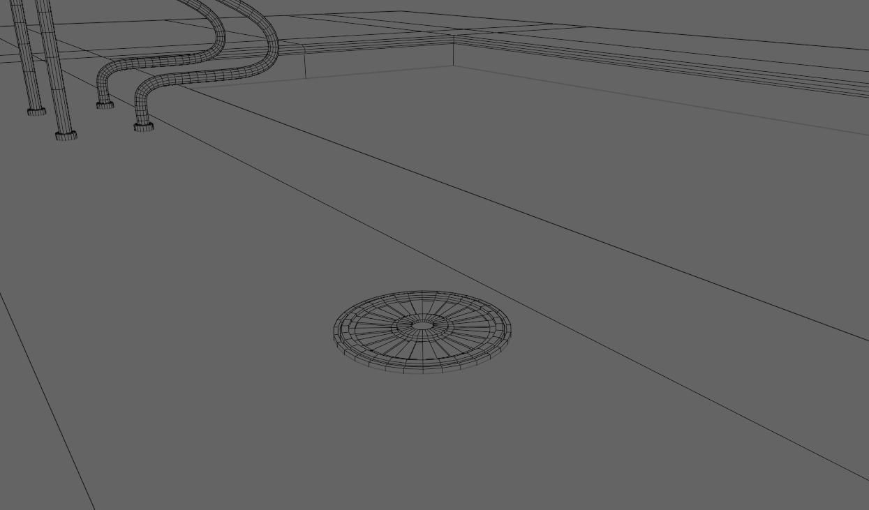 Masonry Pool - Piscina de alvenaria Low-poly 3D model_17