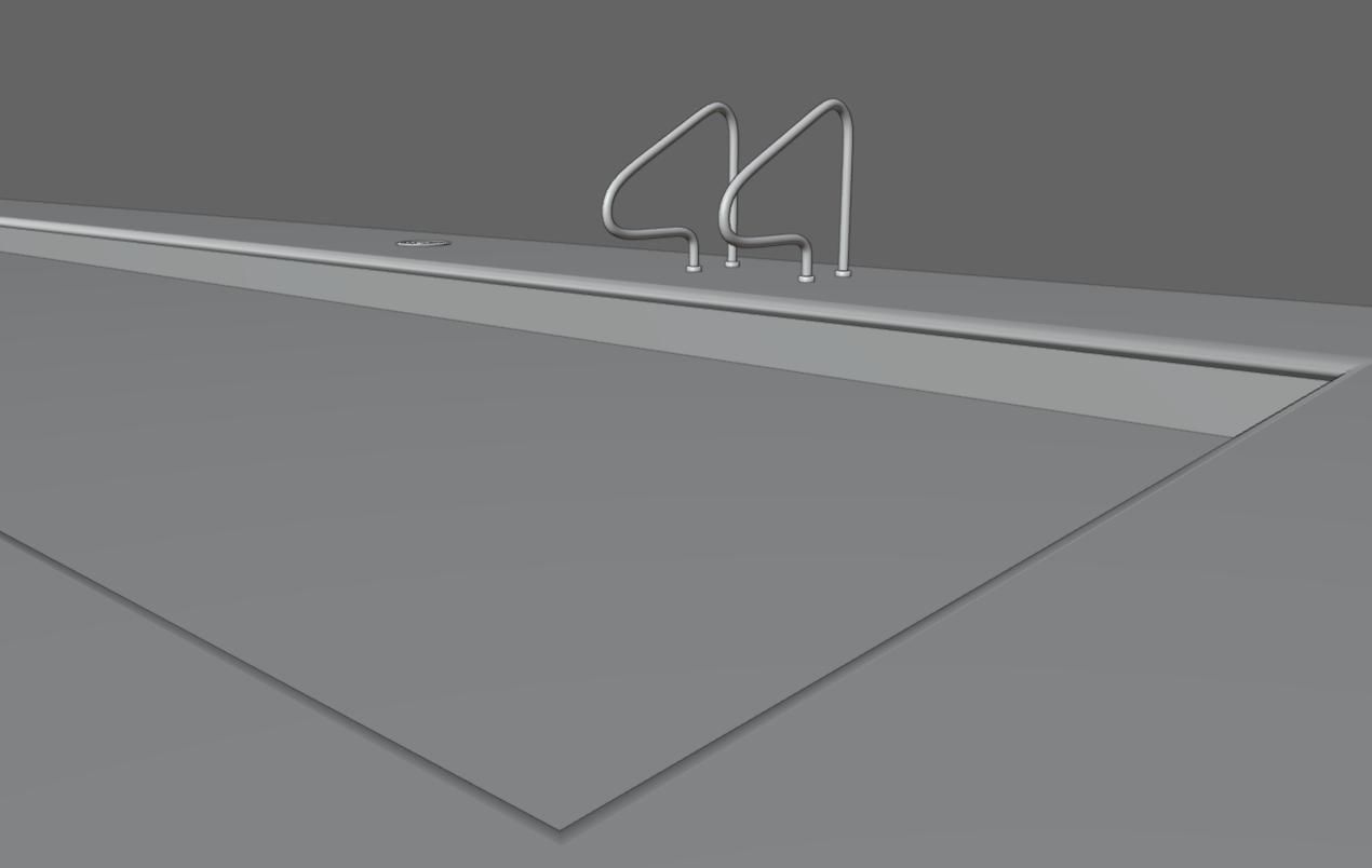 Masonry Pool - Piscina de alvenaria Low-poly 3D model_13