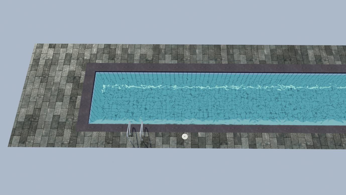 Masonry Pool - Piscina de alvenaria Low-poly 3D model_22