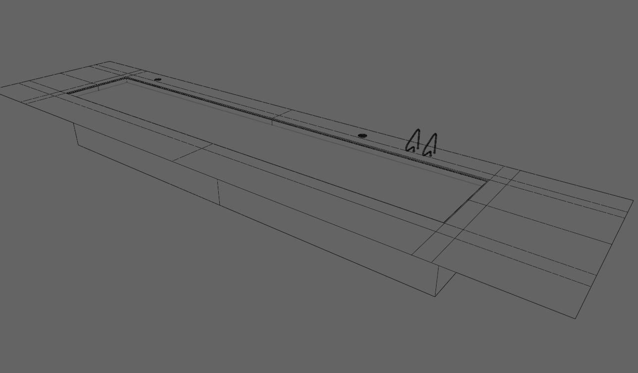 Masonry Pool - Piscina de alvenaria Low-poly 3D model_16