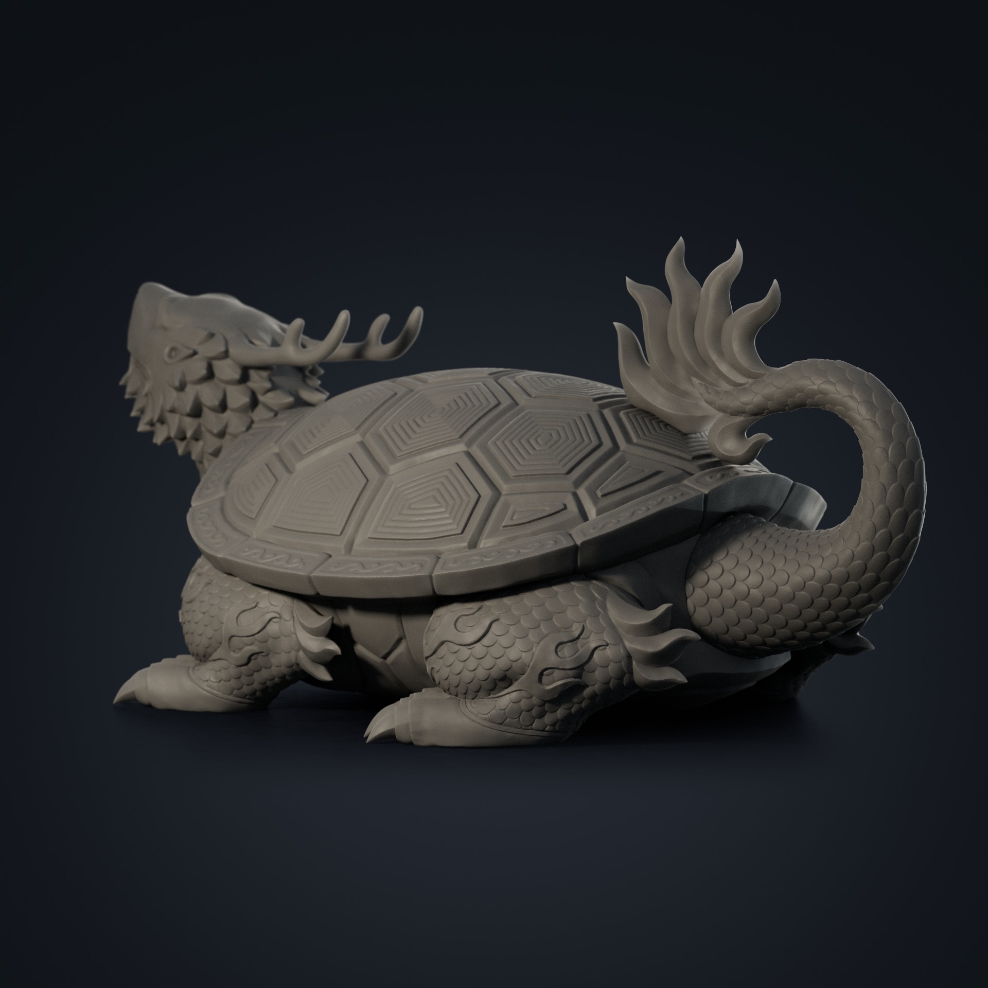Dragon Turtle 3D print model_3