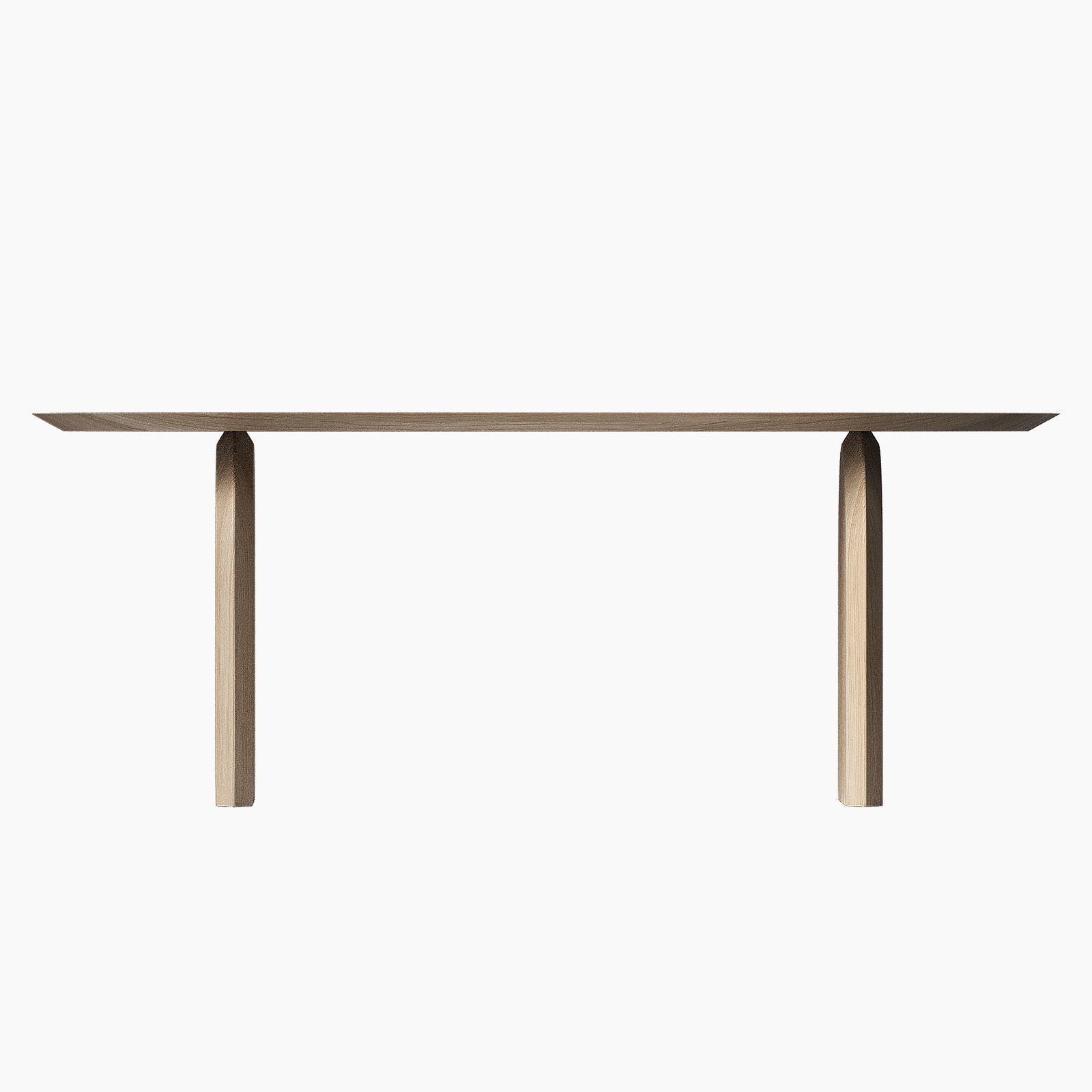 Scandinavian Solid Wood Table Modern semicircular arched design 3D model_4