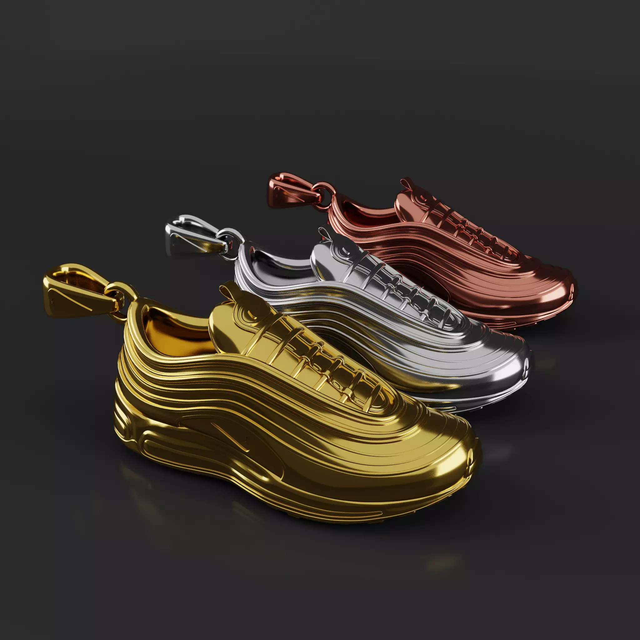 Nike Air Max 97 shoe pendant 3D print model