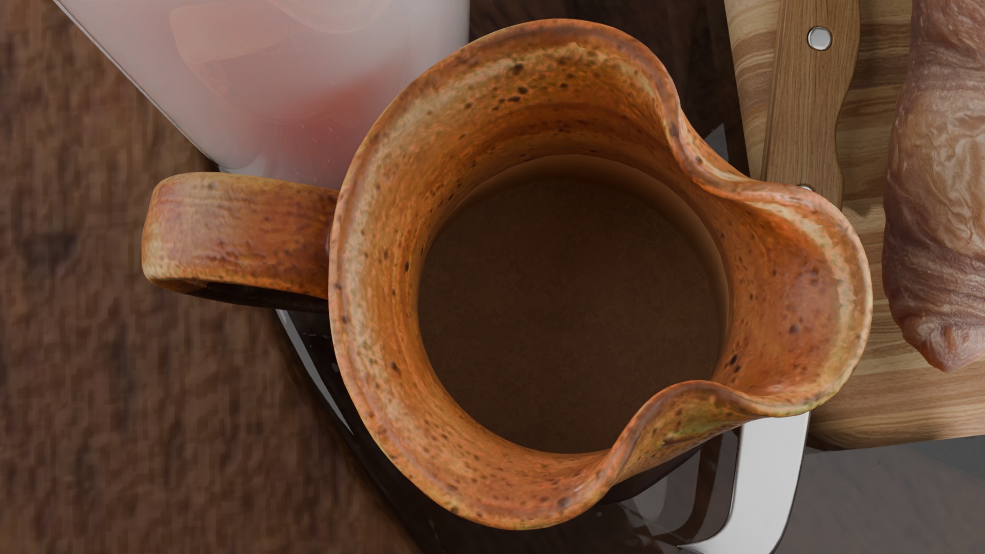 Artisanal Croissant Breakfast Set  3D model_8