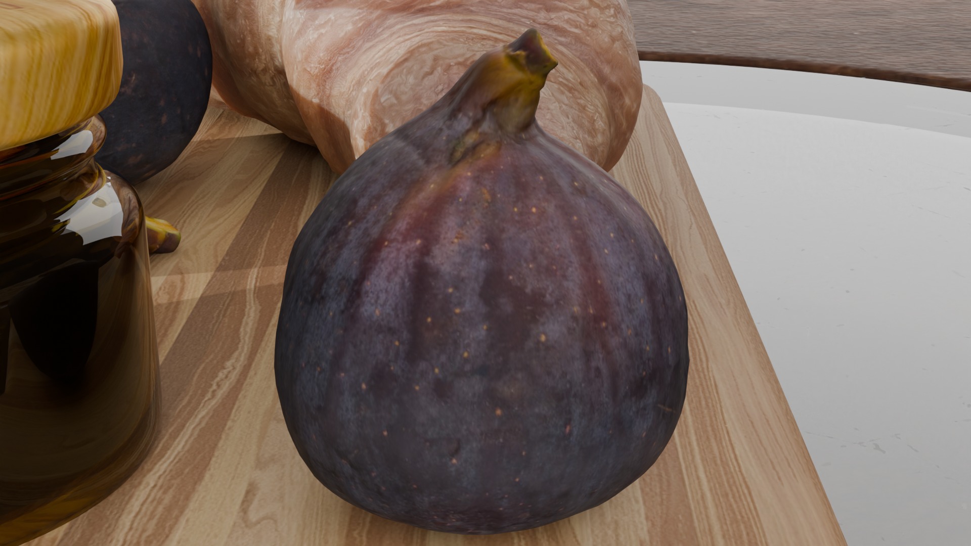 Artisanal Croissant Breakfast Set  3D model_14