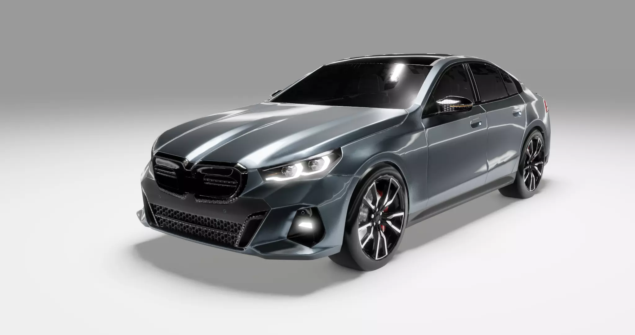 3D Model of Generic german car 5 Low-poly 3D model