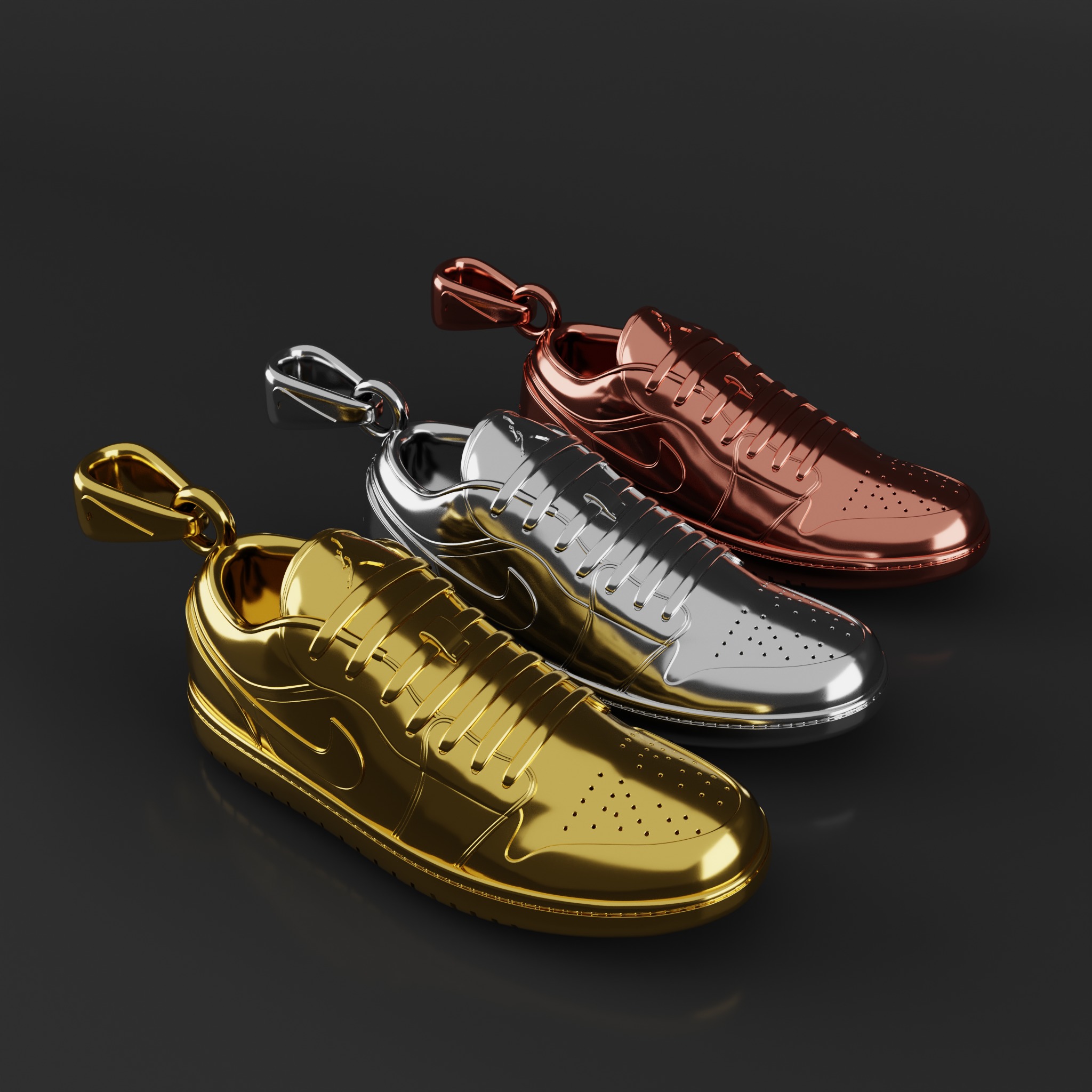 Nike Air Jordan 1 shoe pendant 3D print model_8
