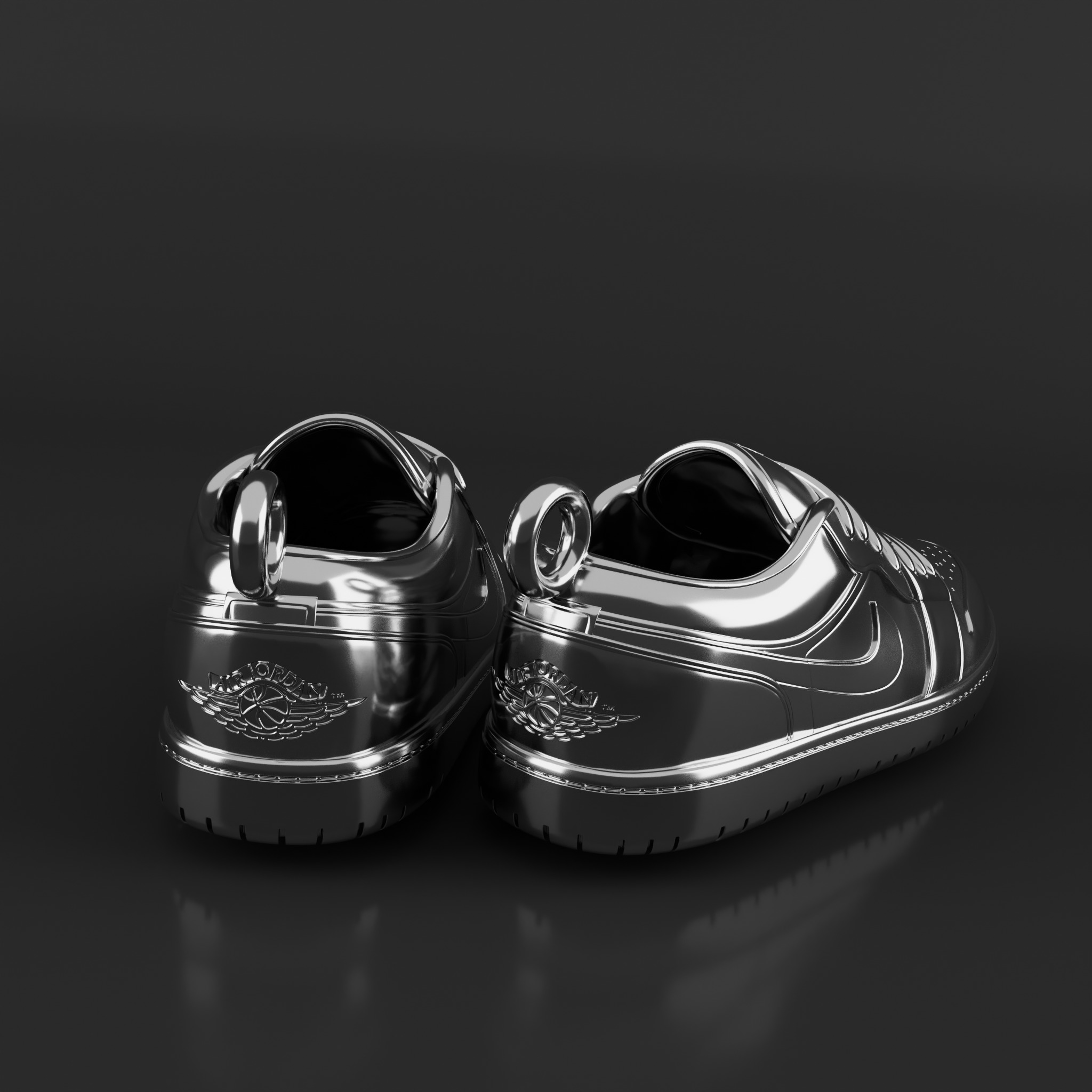 Nike Air Jordan 1 shoe pendant 3D print model_14