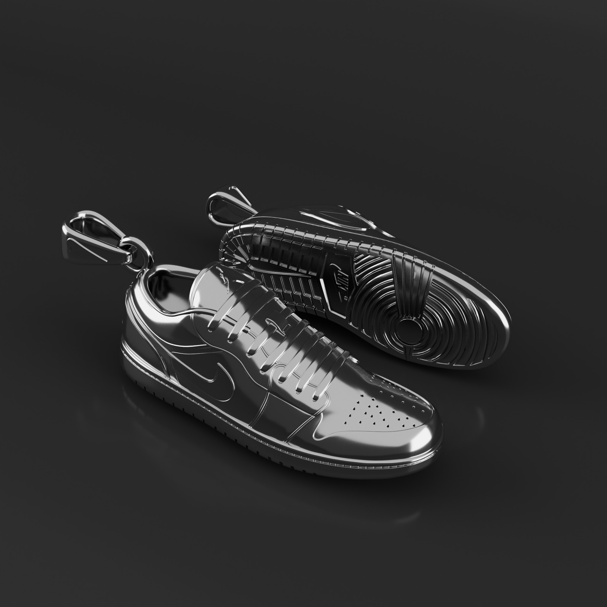 Nike Air Jordan 1 shoe pendant 3D print model_15